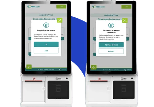 autoatención con control de tiempos de espera
