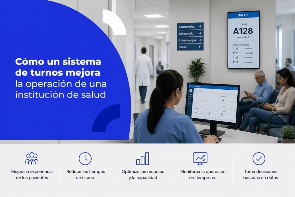 Descubre cómo un sistema de turnos mejora la operación de una institución de salud